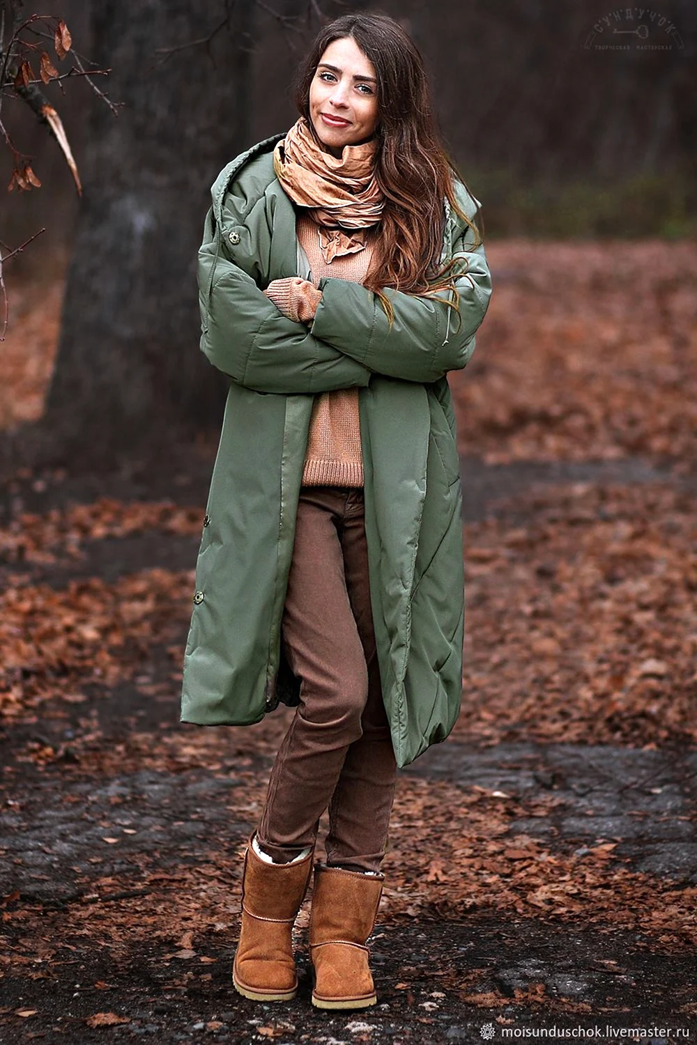 Пуховик Naumi 1705 Khaki - хаки