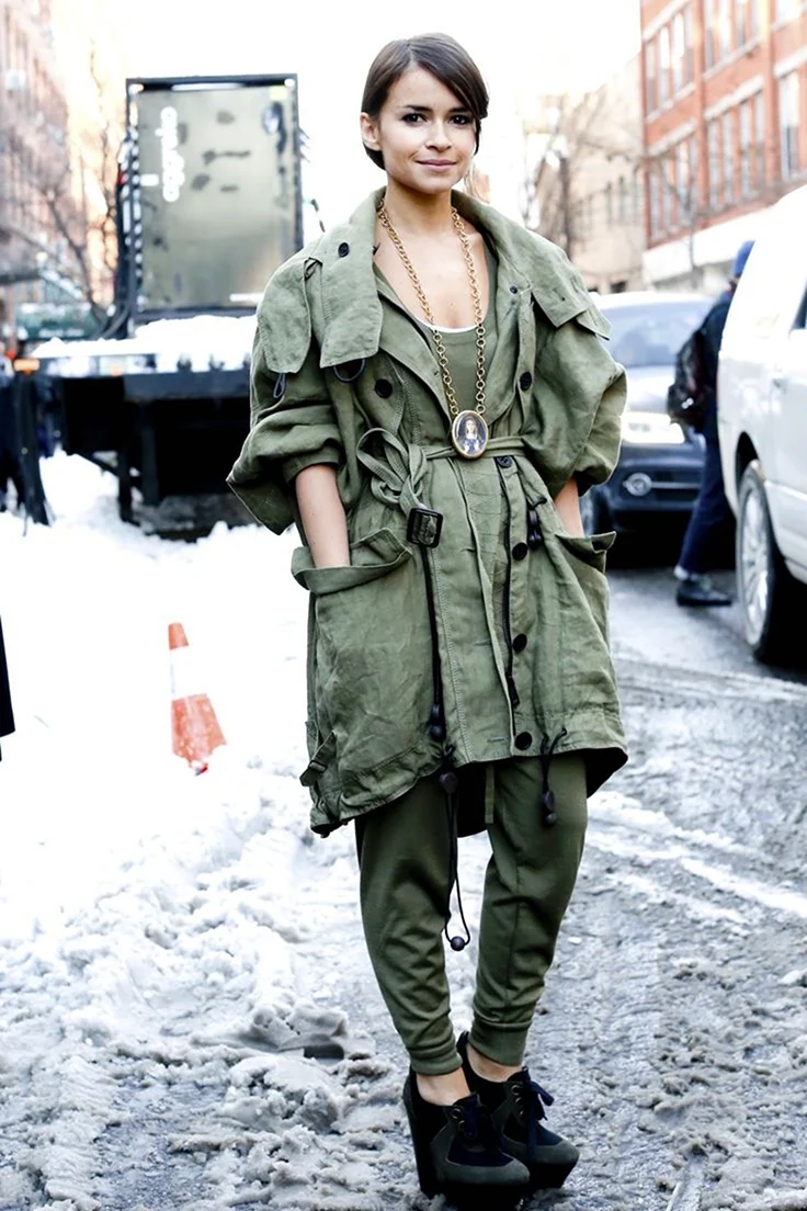 Парка милитари стрит стайл