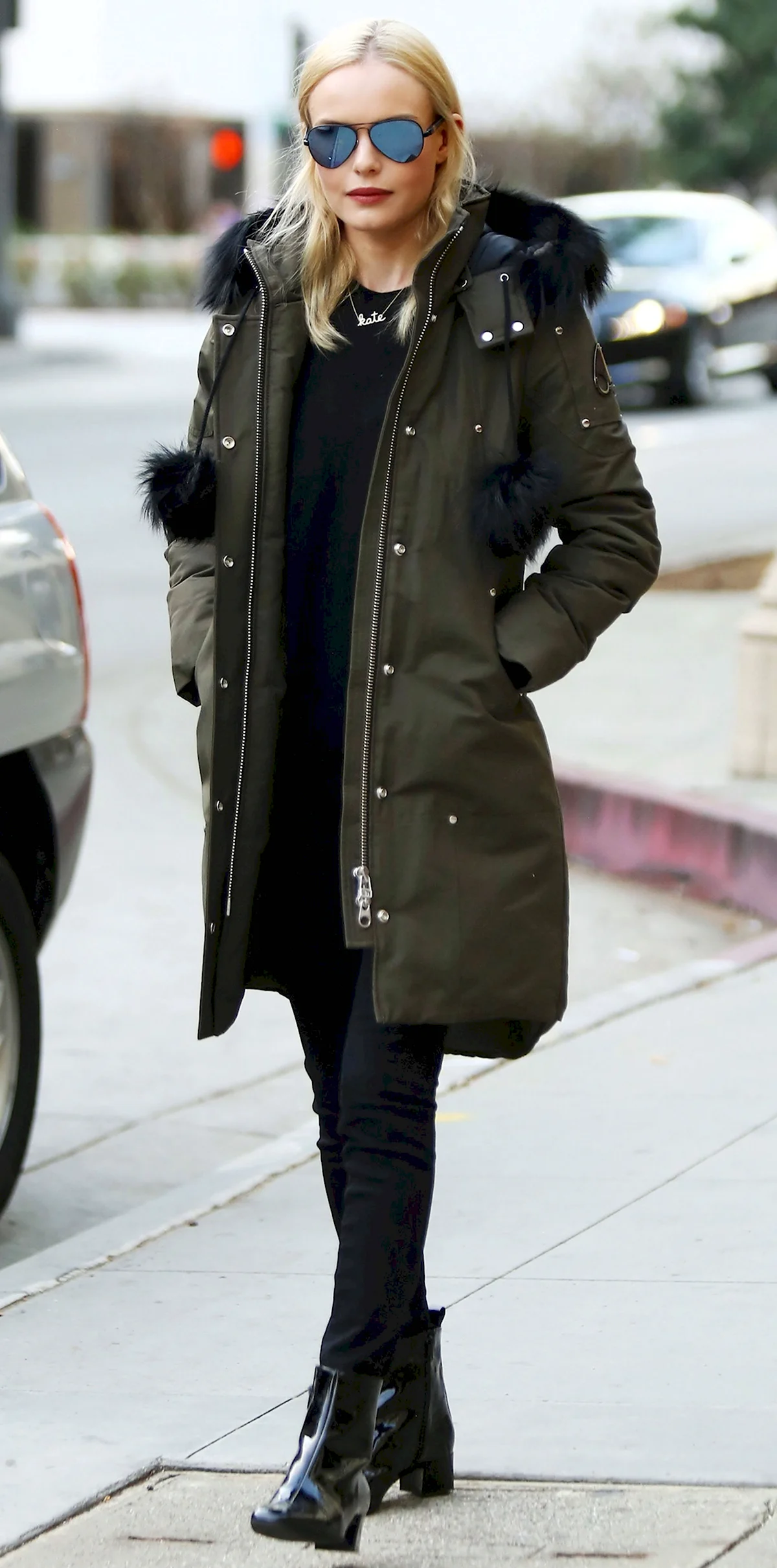 Пуховик хаки Street Style