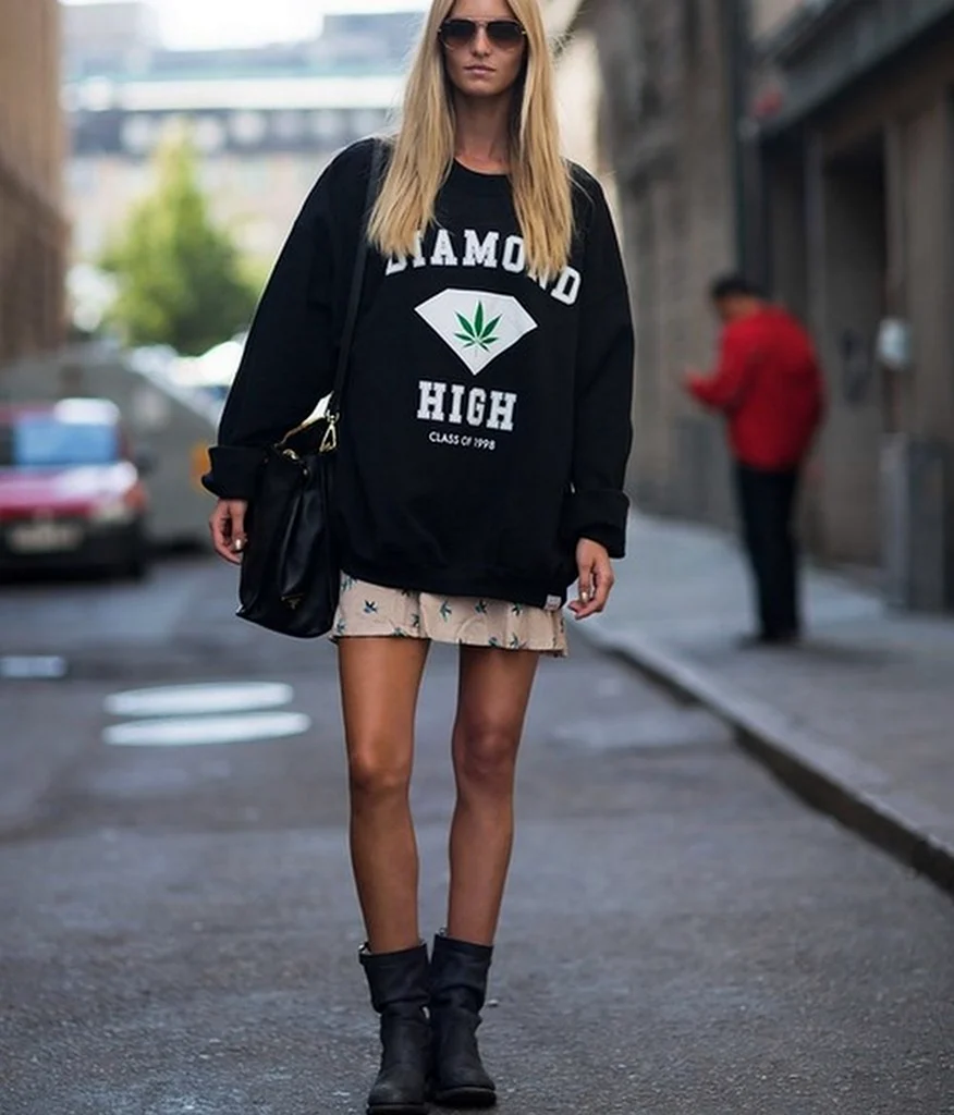 Худи оверсайз черная Street Style