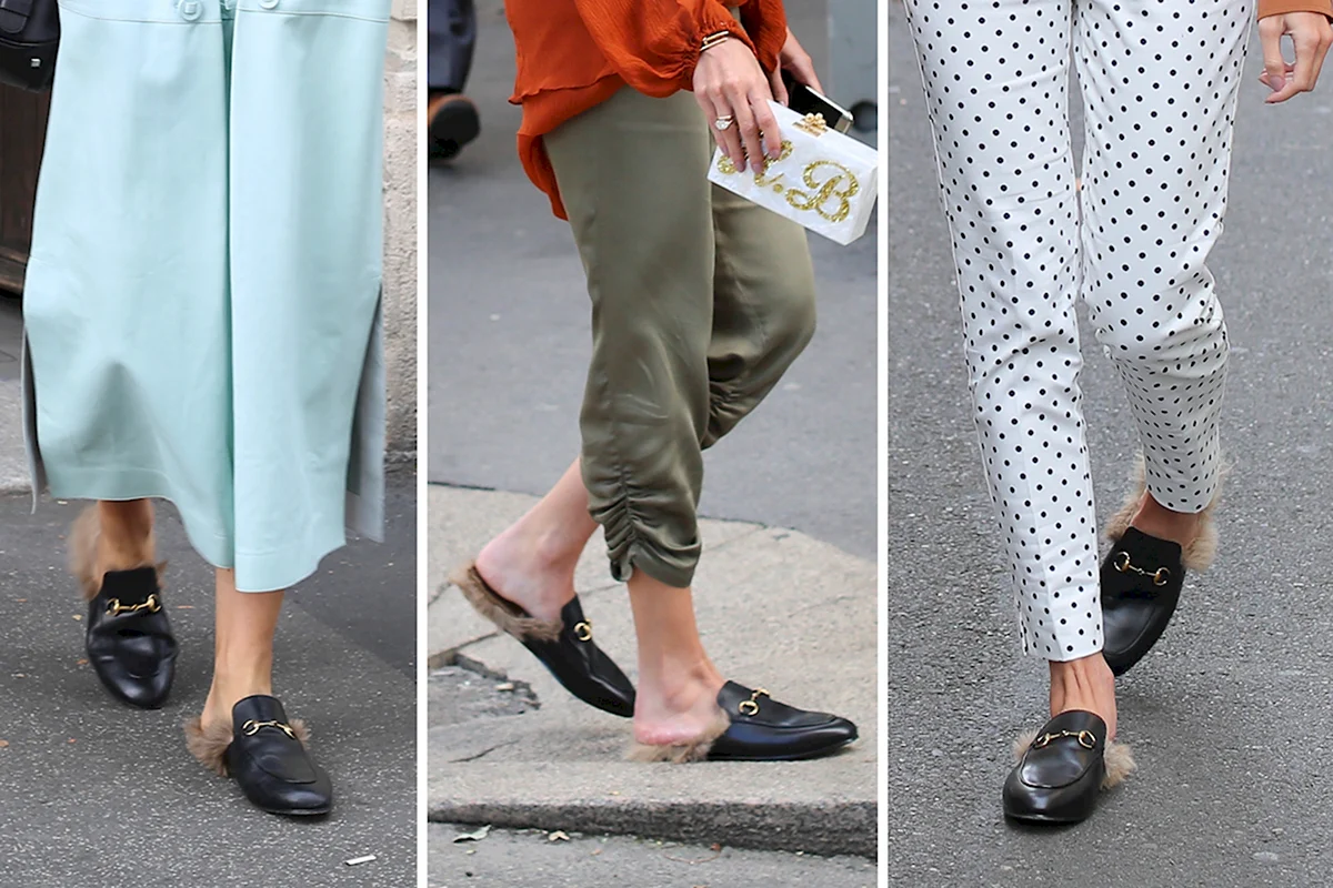 Брюки и шлепки