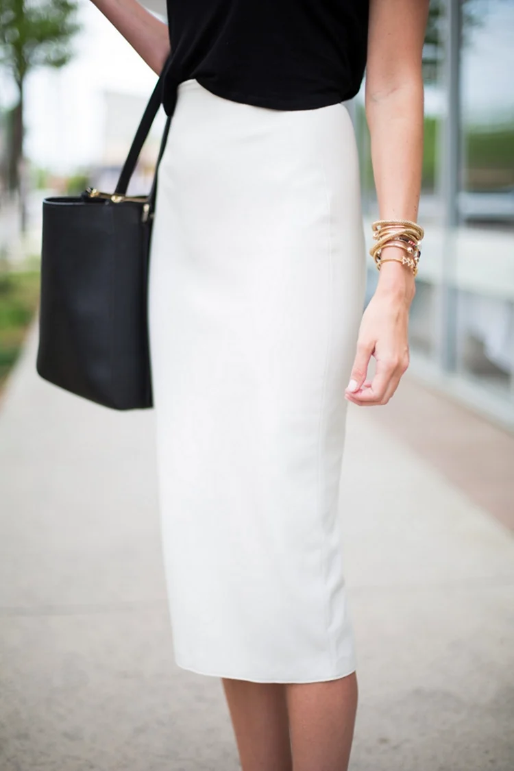 Юбка Zara миди черно белая