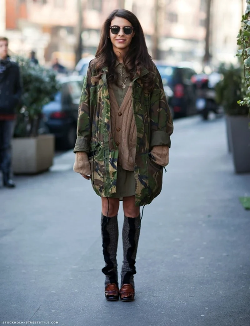 Парка милитари стрит стайл