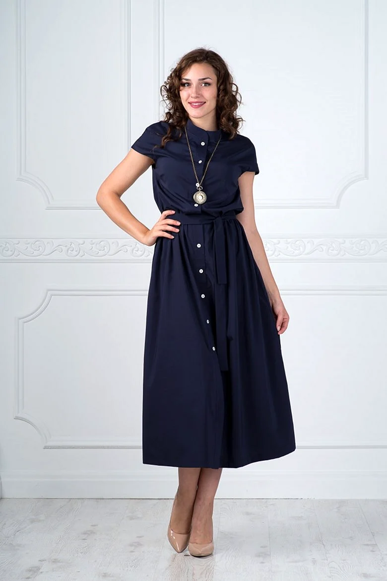 Платье на пуговицах