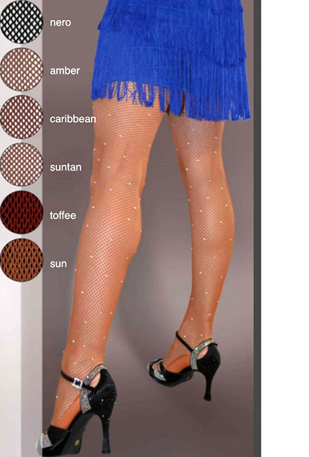 Кассандана колготки сетка со стразами 033