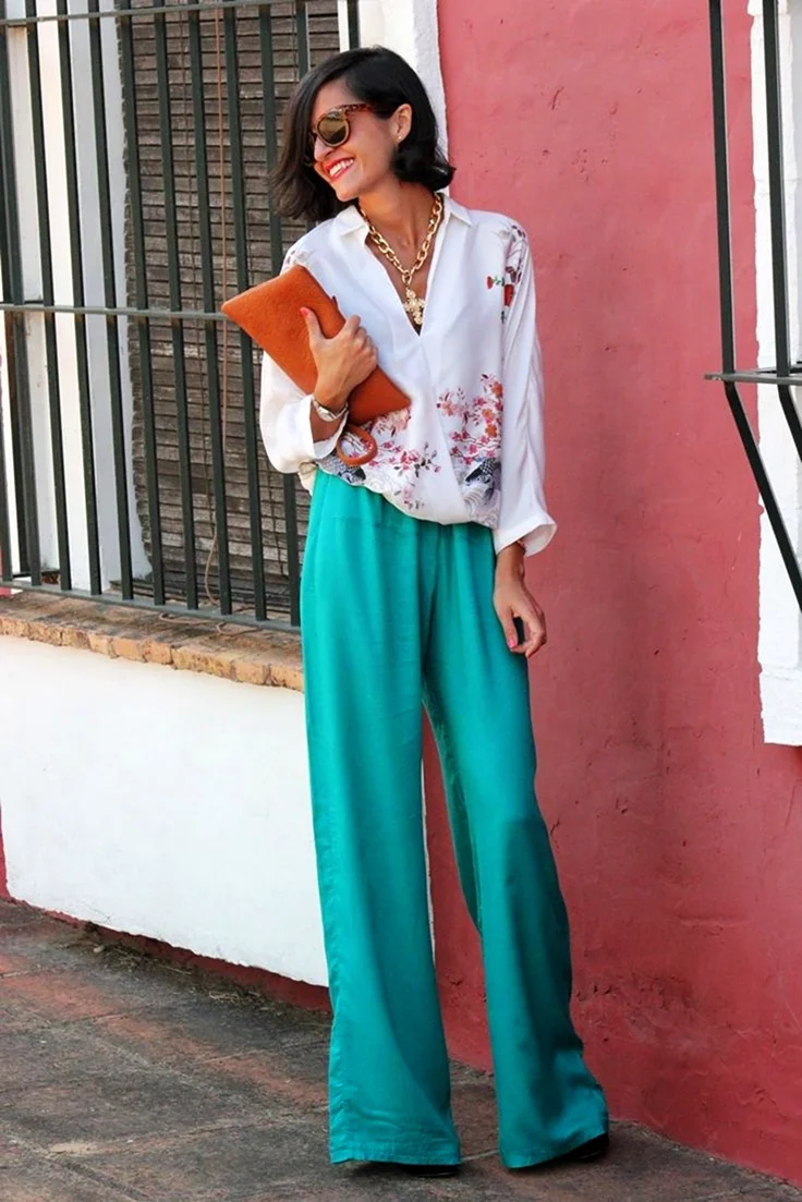 Брюки палаццо outfit