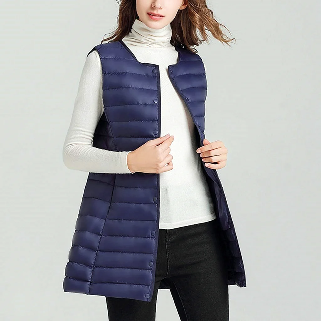 Удлинённый стеганый жилет HM женский