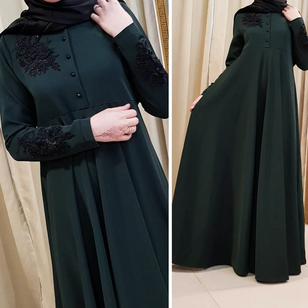 Длинные платья с рукавами для мусульманок