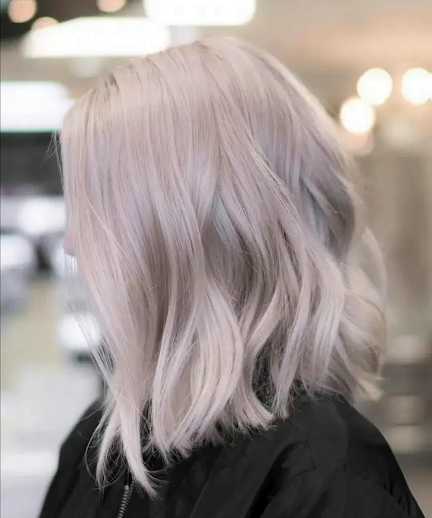 Омбре жемчужный блонд