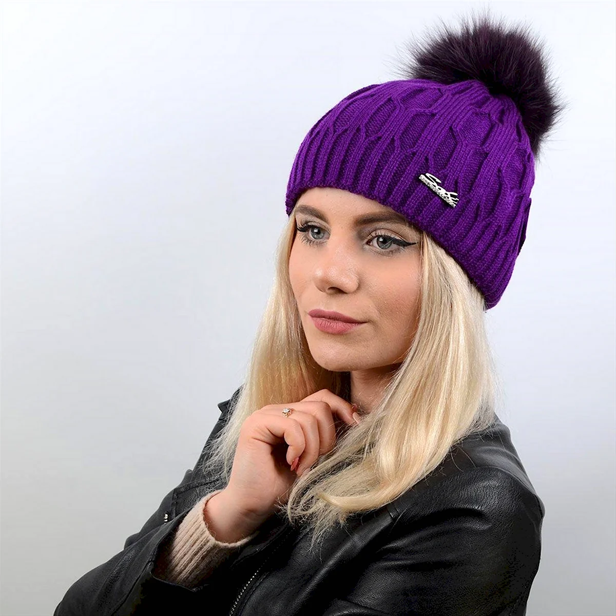 Шапка Ирен 11 сиреневый 54