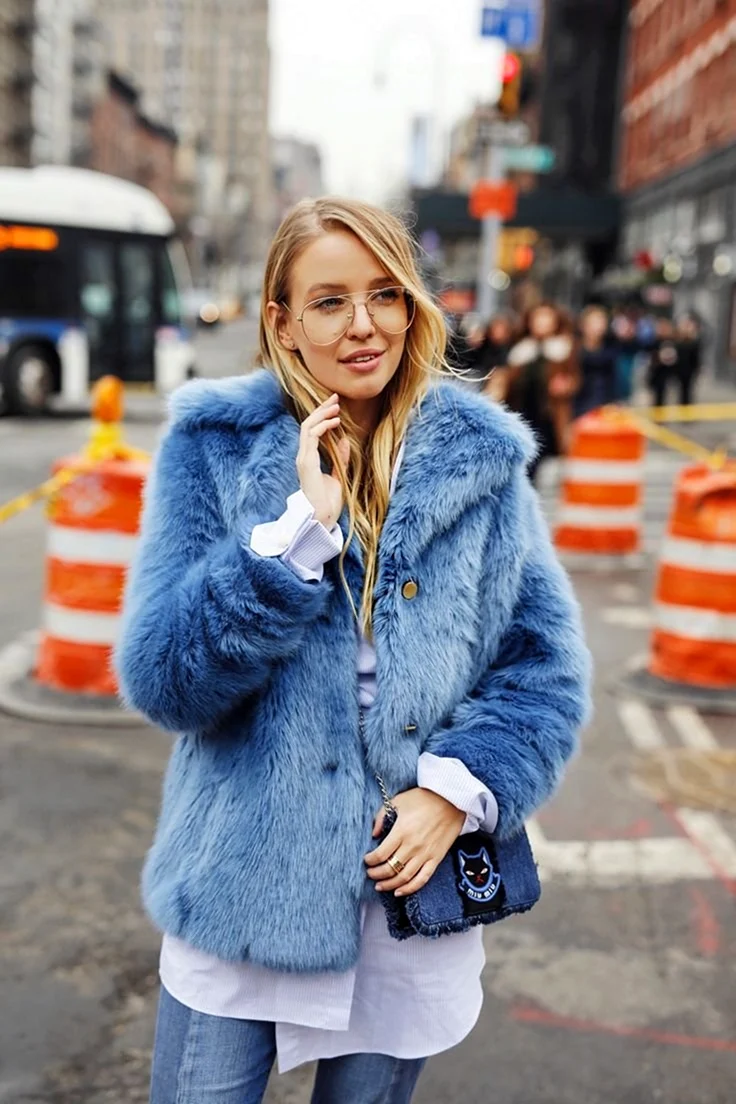 Стрит стайл искусственный мех