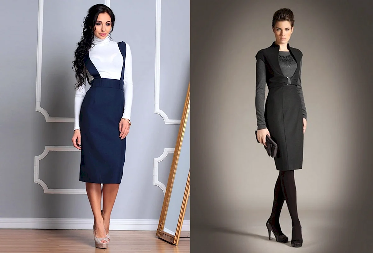 Стильные офисные сарафаны