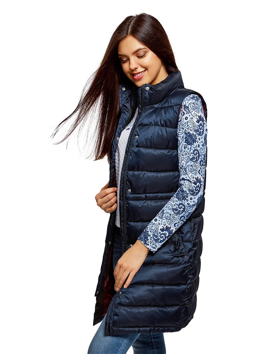 Жилет женский утепленный удлиненный