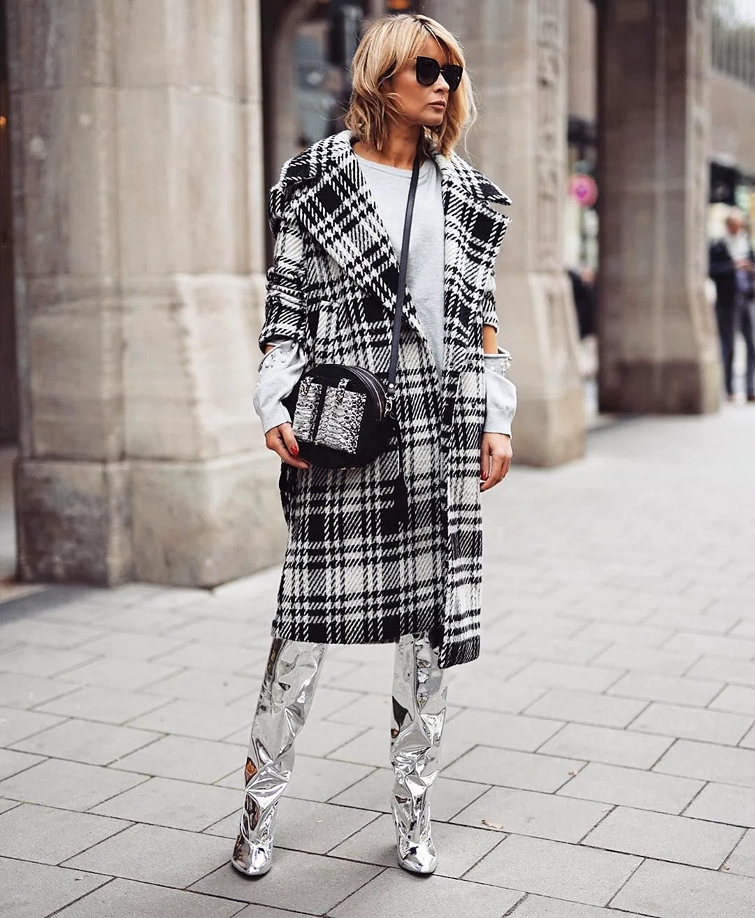 Glance пальто клетка