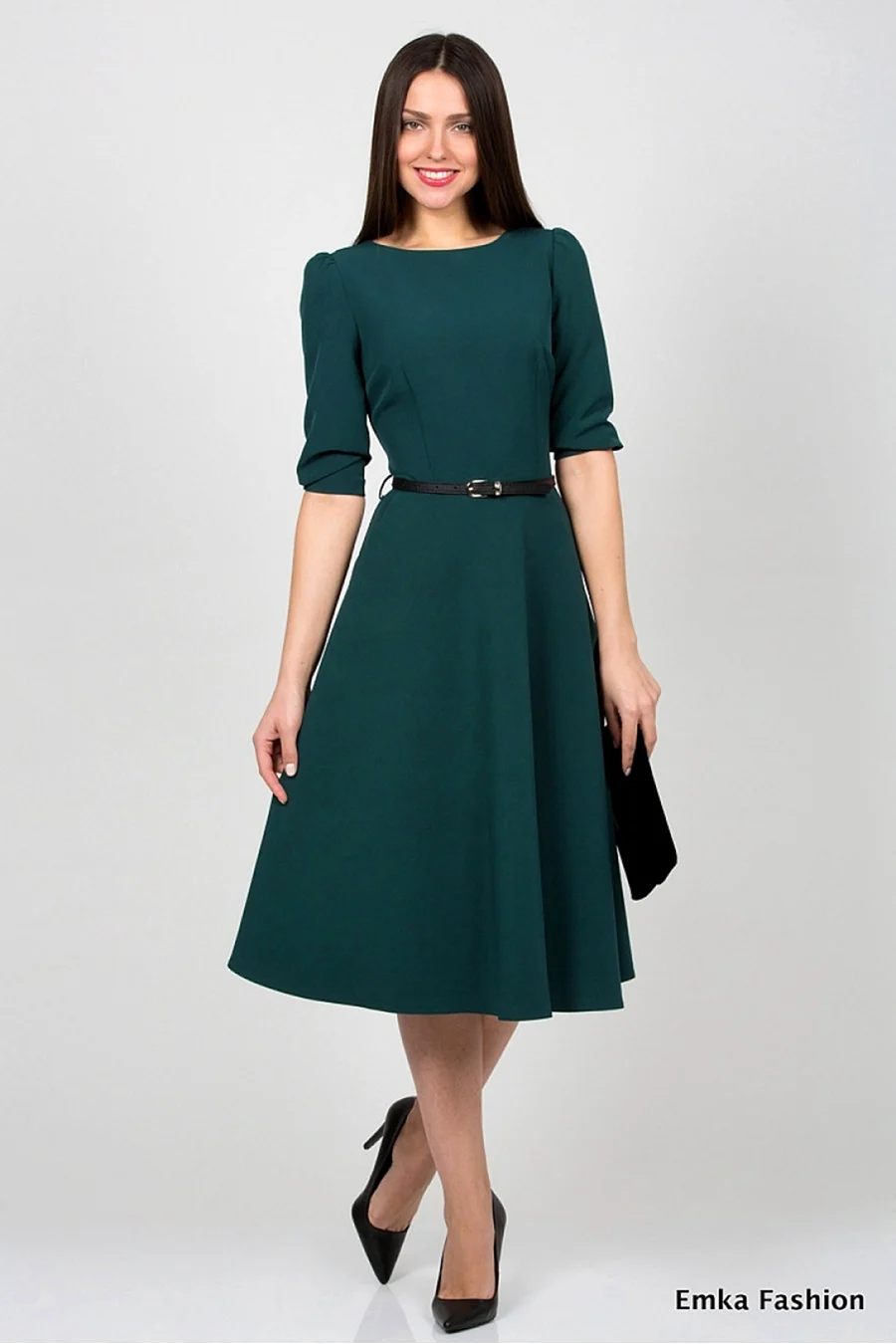 Платье с расклешенной юбкой офис