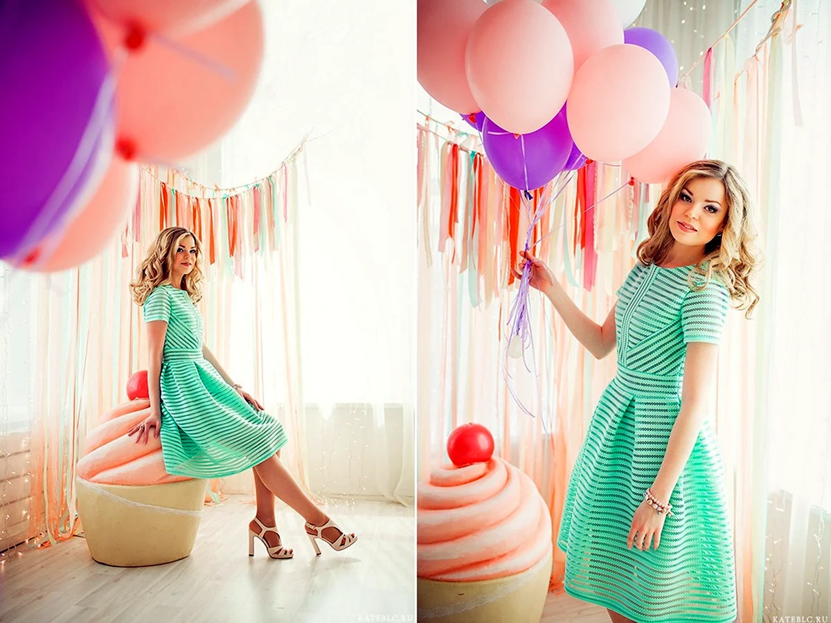 Фотосессия с шарами в студии