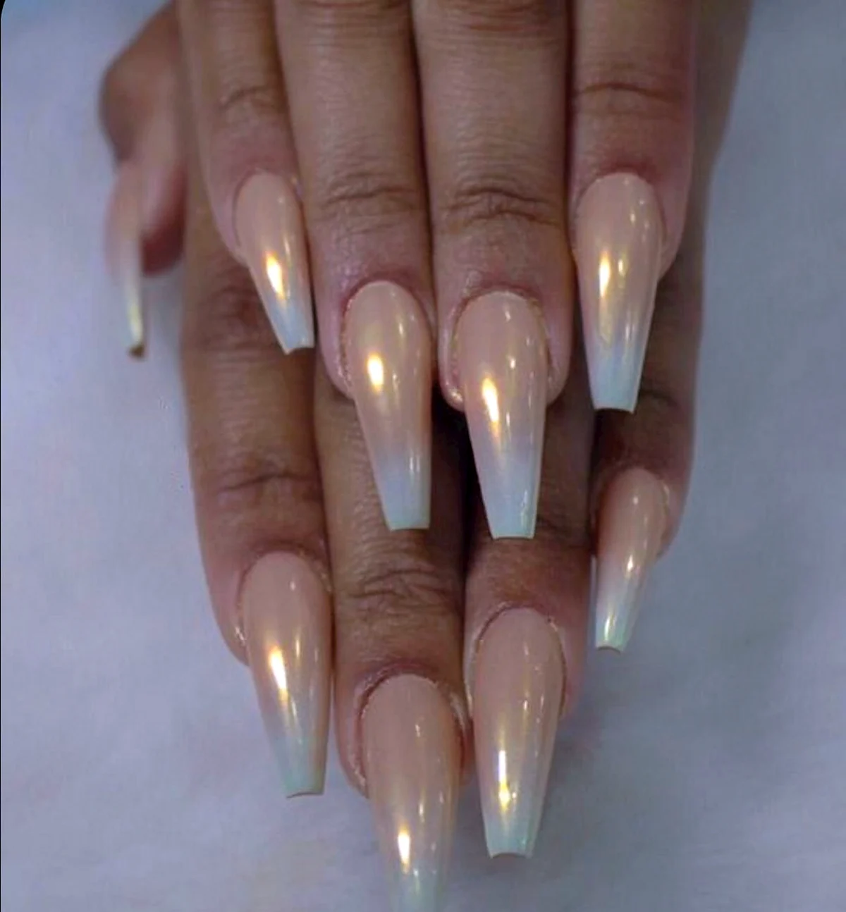 Френч растяжка на ногтях