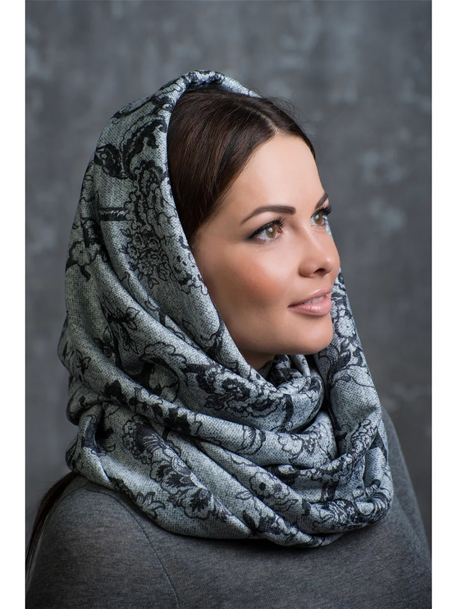 Снуд на голову с пальто