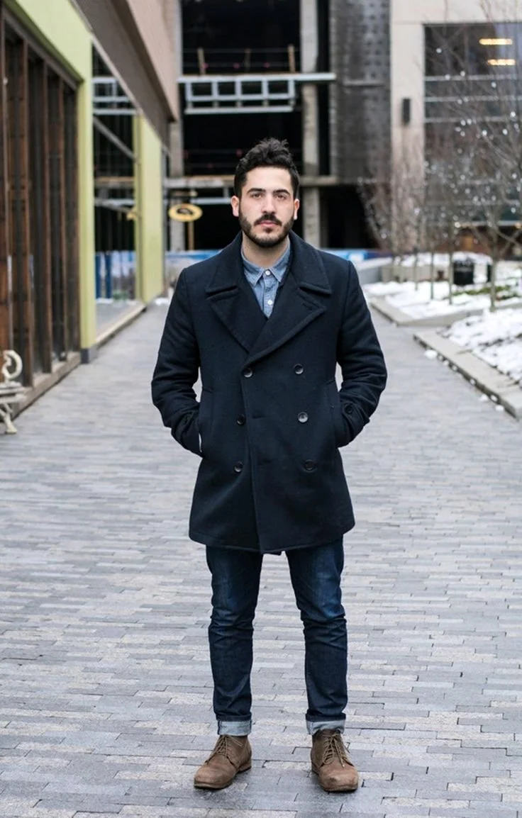 Mens Peacoat outfit