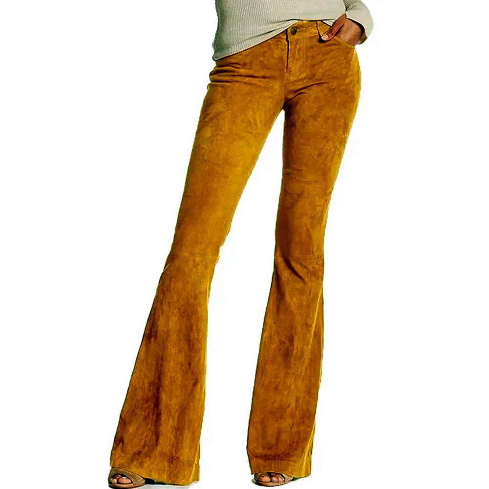 Брюки вельветовые клеш 2022 женские