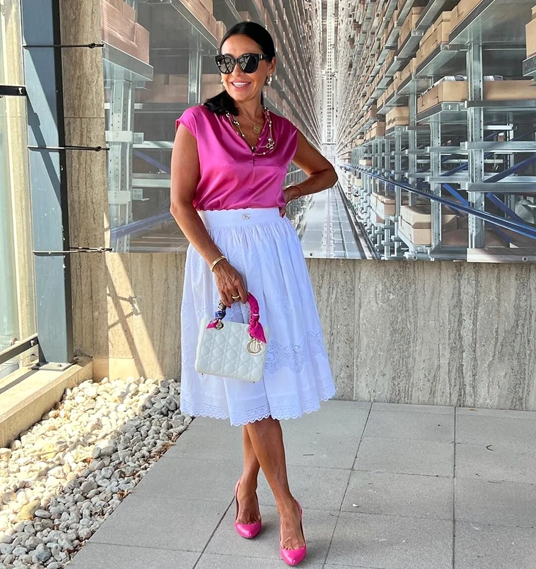 Летние образы для женщин за 50 с юбками