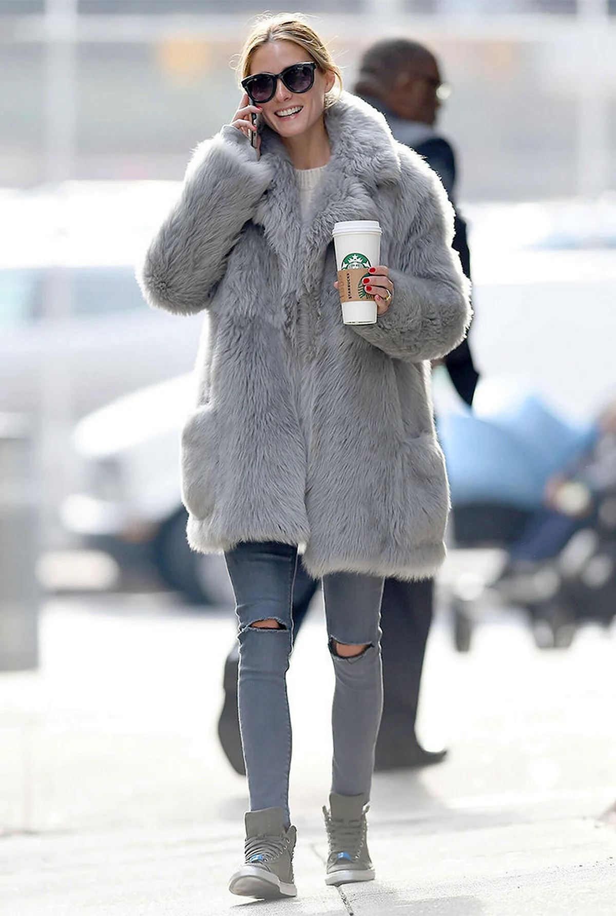 Оливия Палермо в шубах