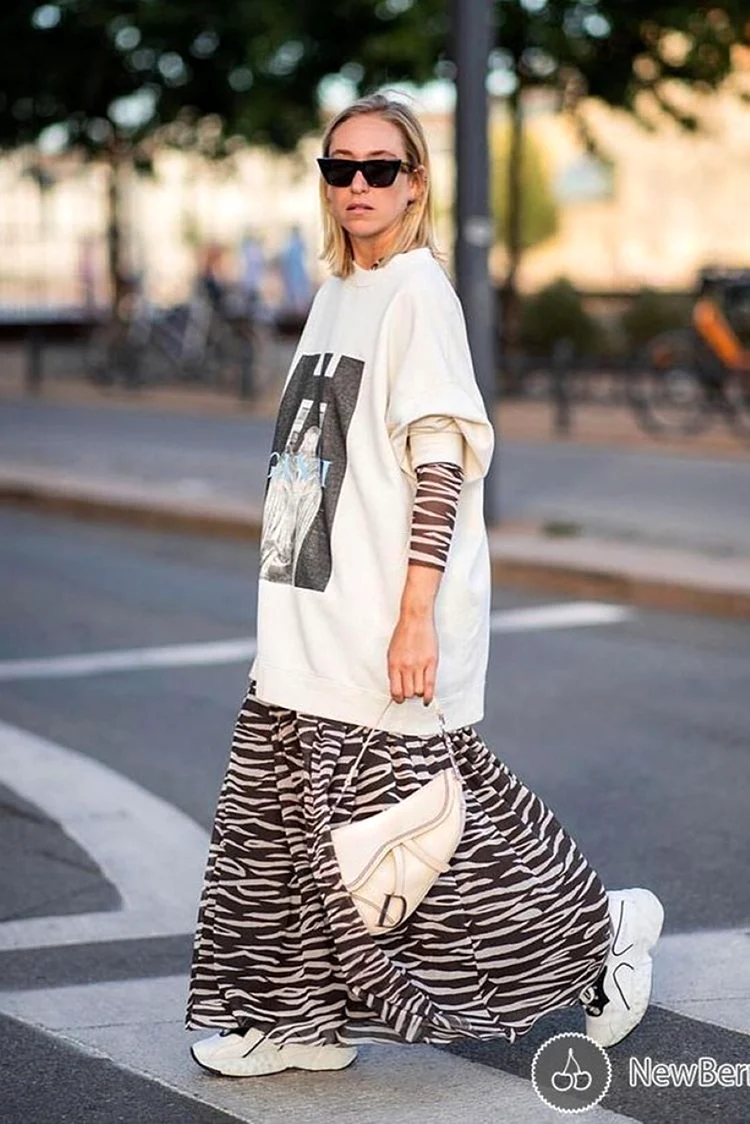 Длинная юбка с толстовкой