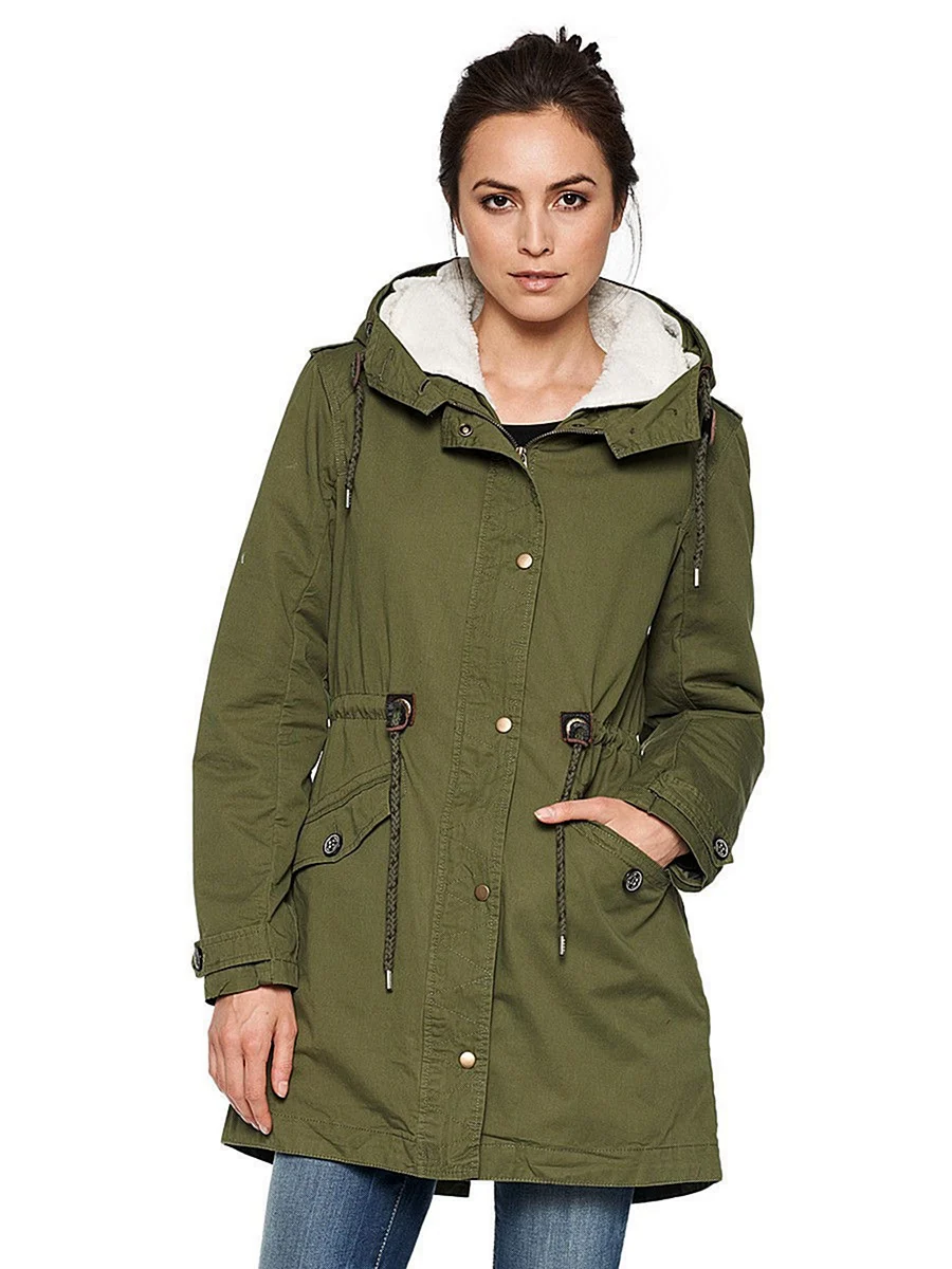 Куртка женская парка хаки. 100 Хб