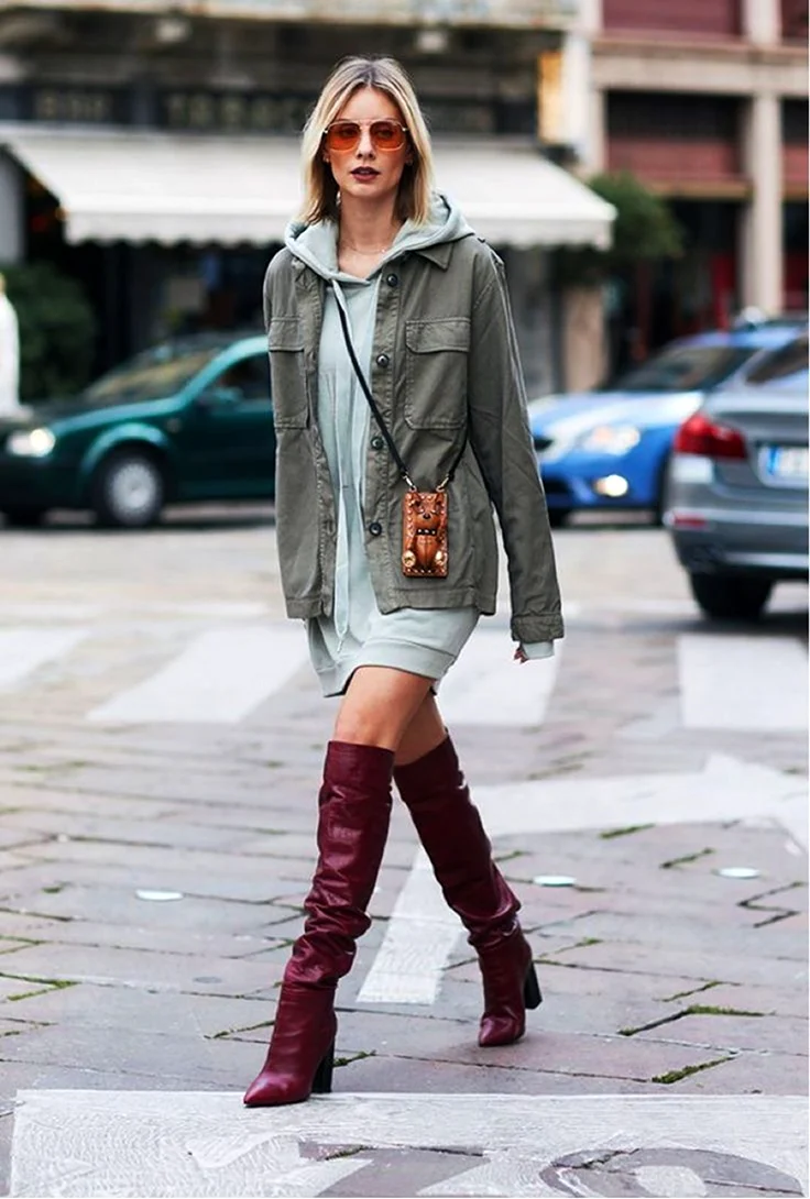 Уличная мода ботфорты