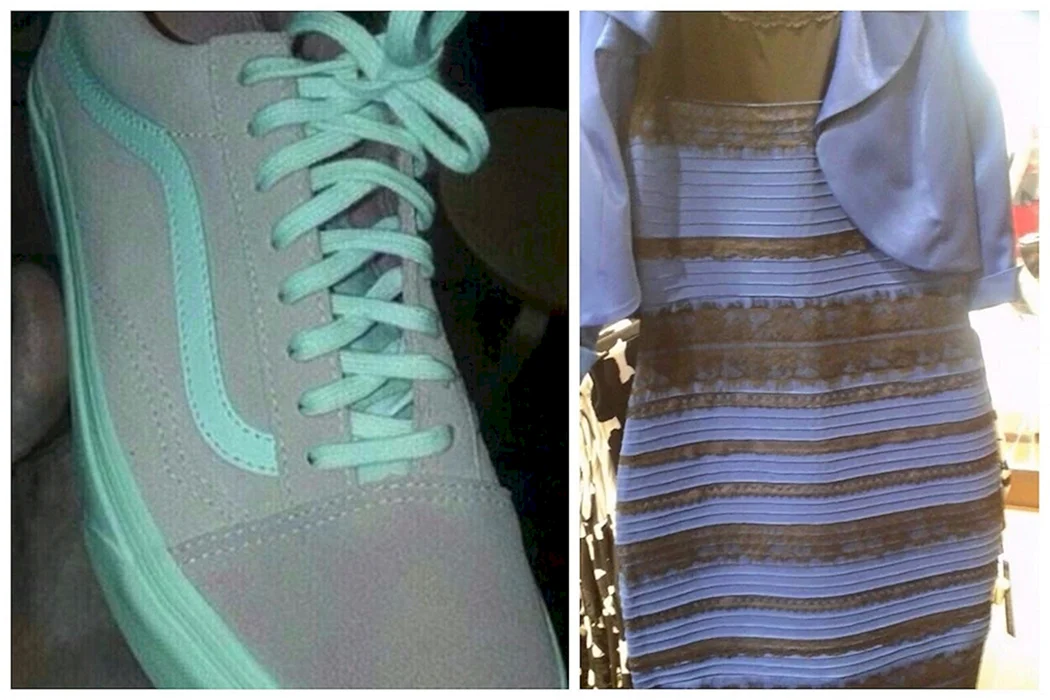 Оптическая иллюзия цвет кроссовок