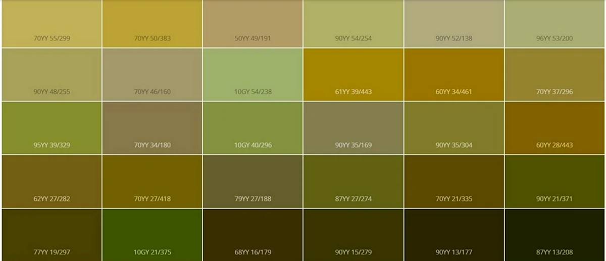 Палитра Dulux оливковый