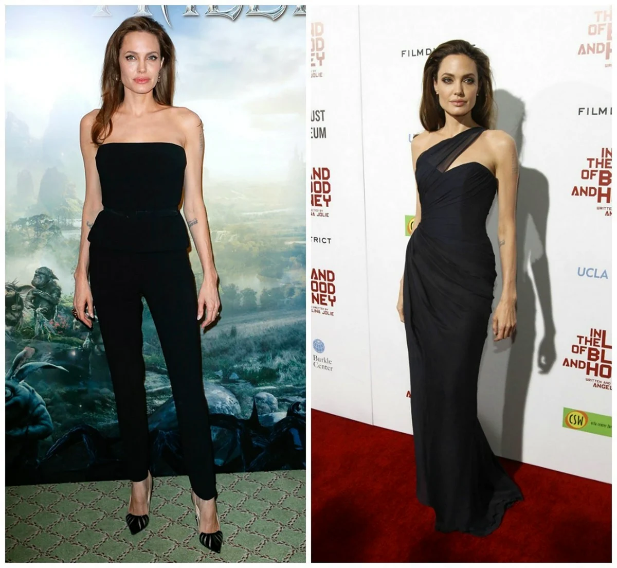 Анджелина Джоли фигура перевернутый треугольник