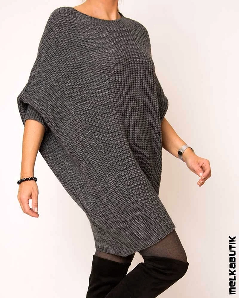 Платье оверсайз летучая мышь