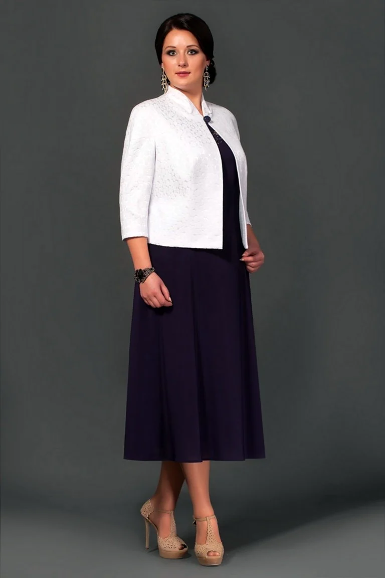 Платье с жакетом для полных