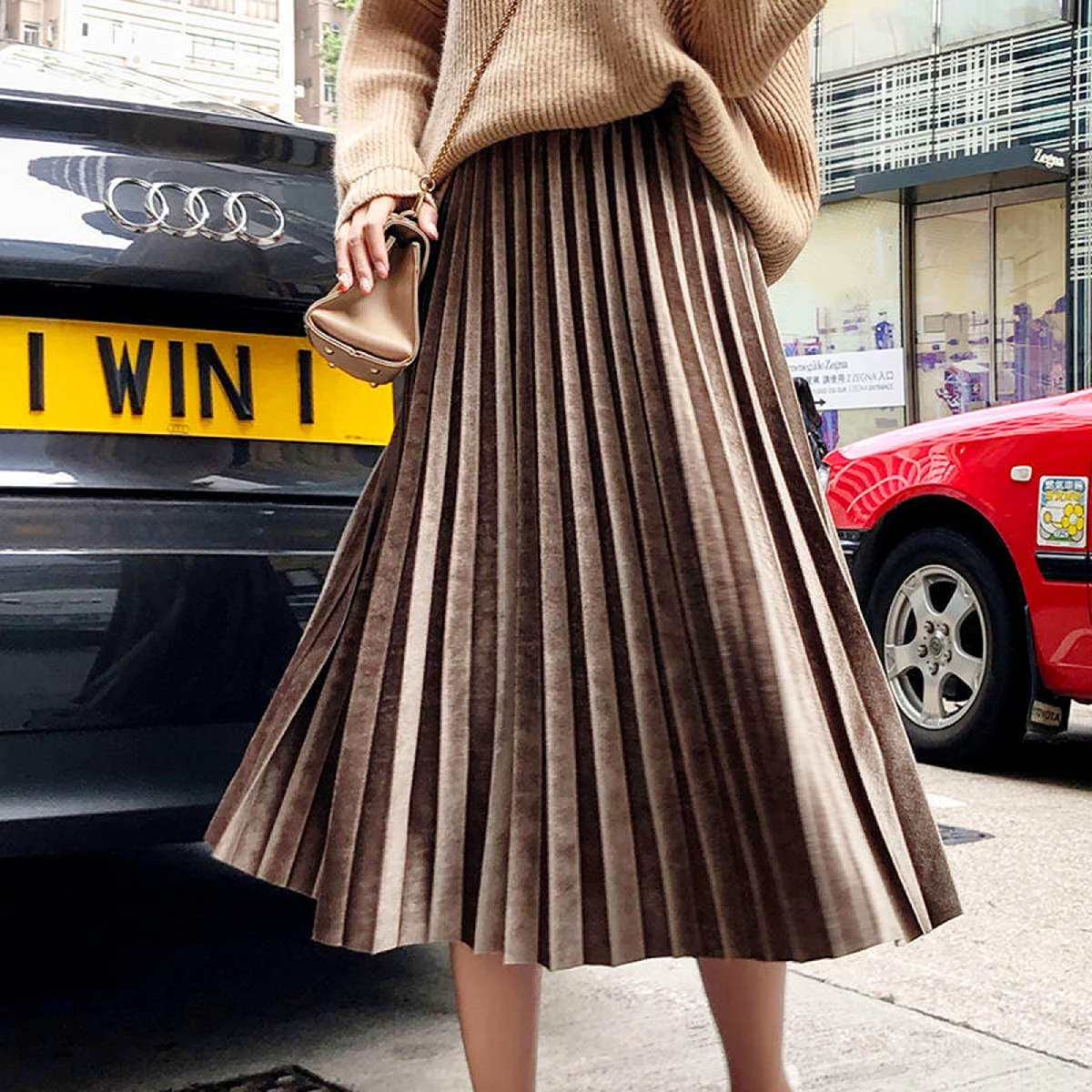 Плиссированная юбка YSL 2020