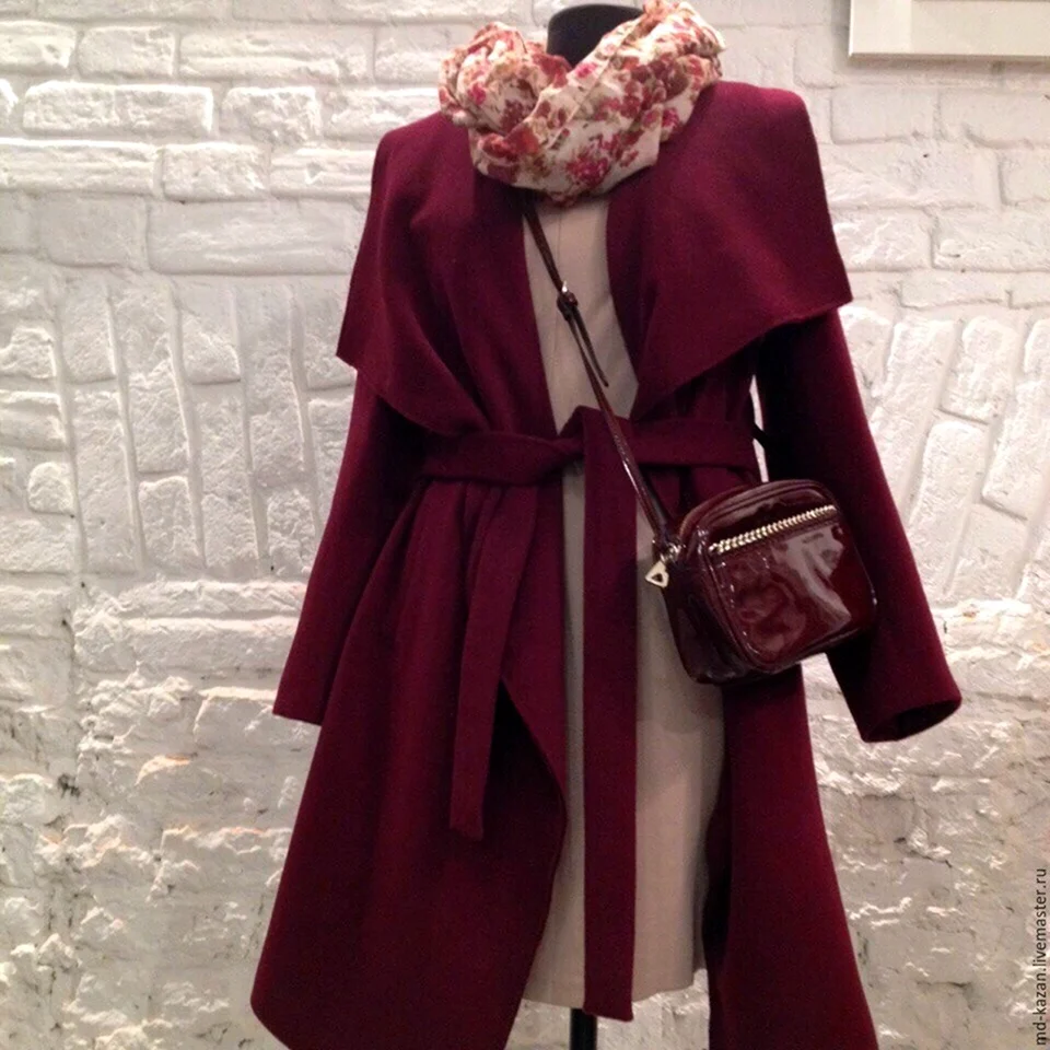 Viar collection пальто бордовое