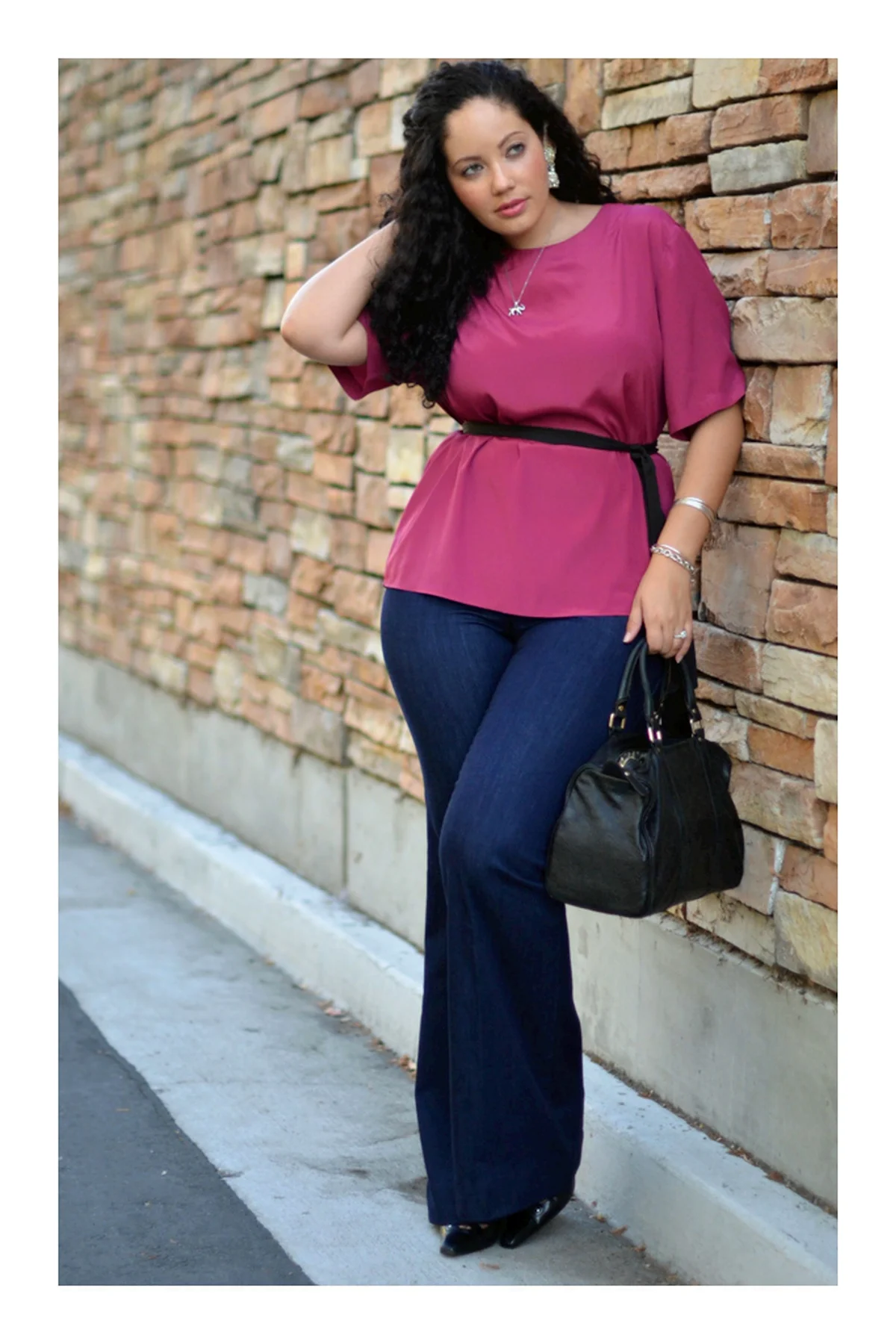 Брюки клеш плюс сайз