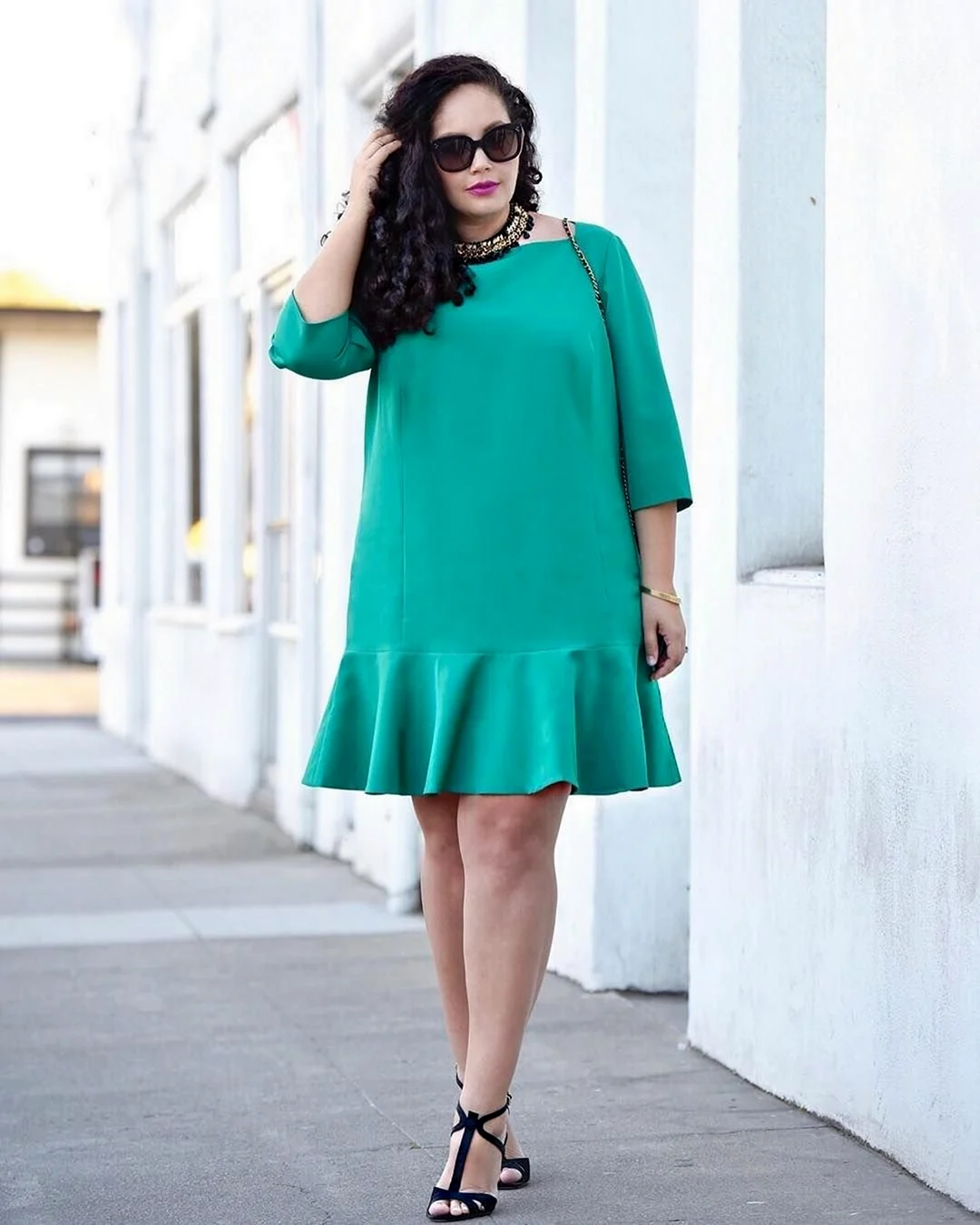 Платье а силуэта плюс сайз