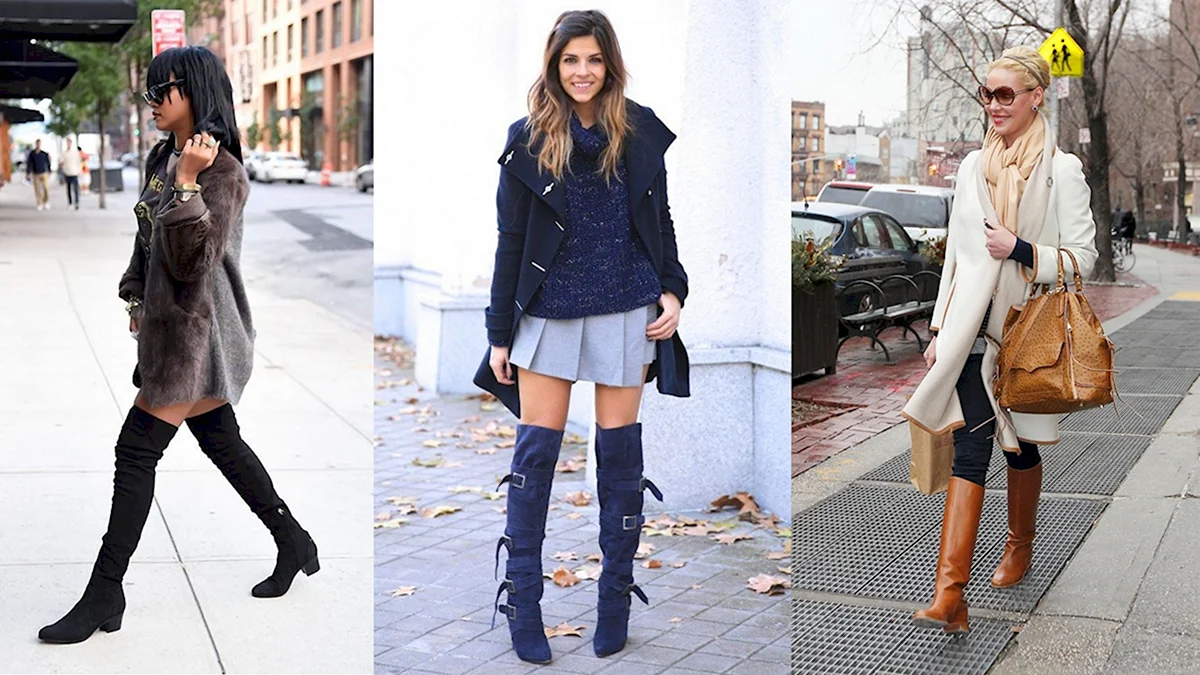 Полусапоги без каблука с платьем