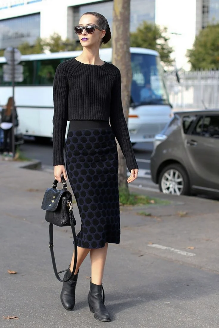 Трикотажная юбка Street Style