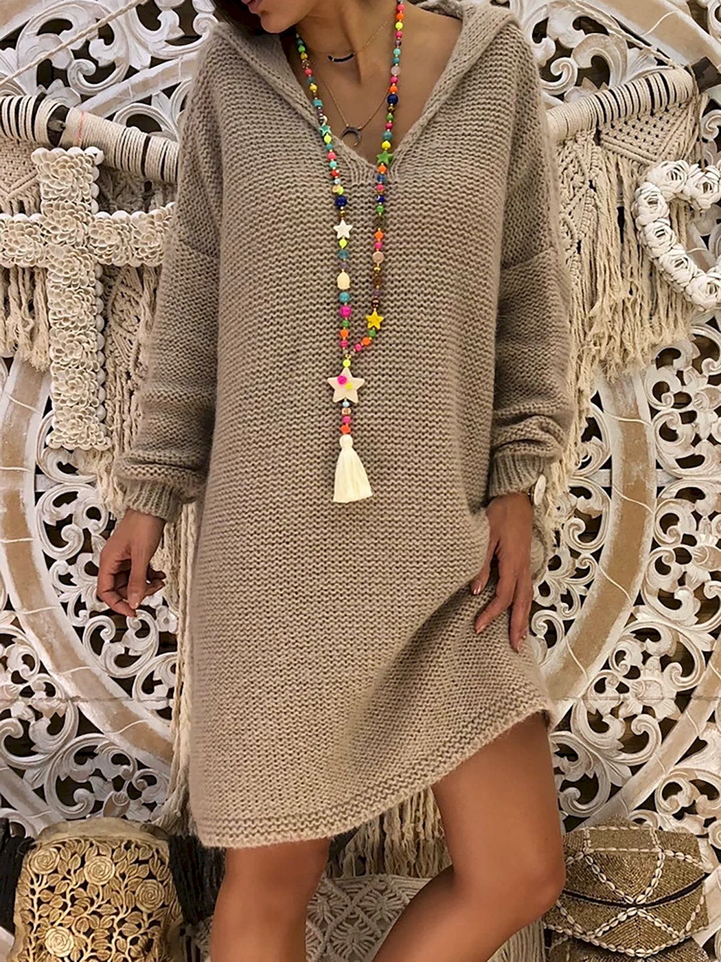 Платье вязаное