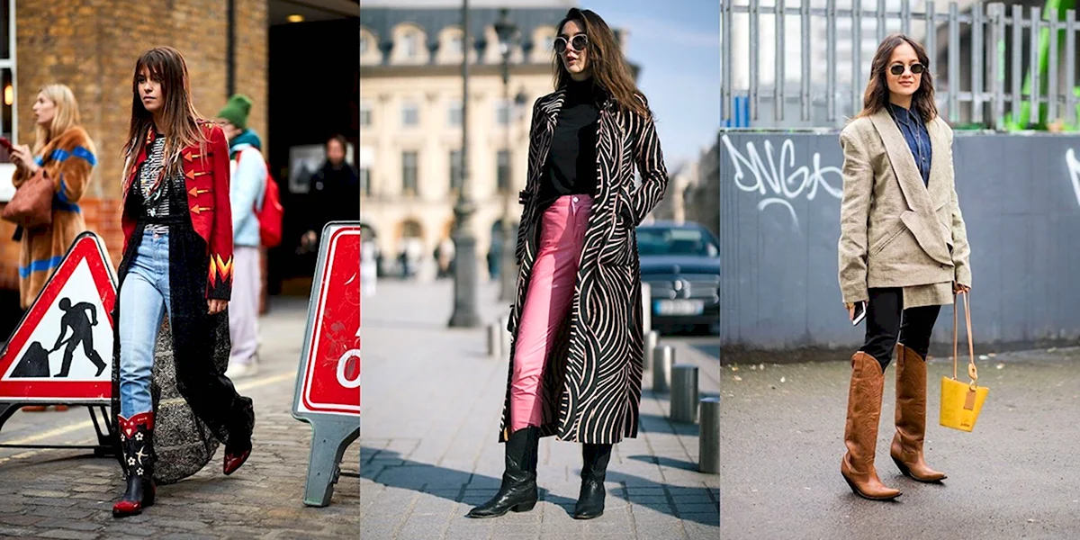 Сапоги казаки с пальто