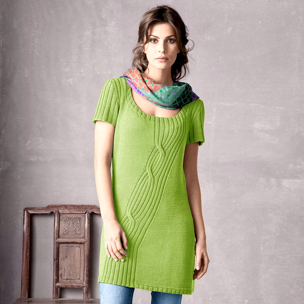 Платье спицами