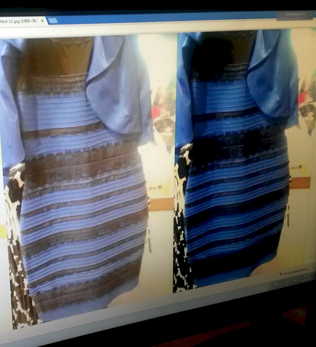 Платье восприятие цвета