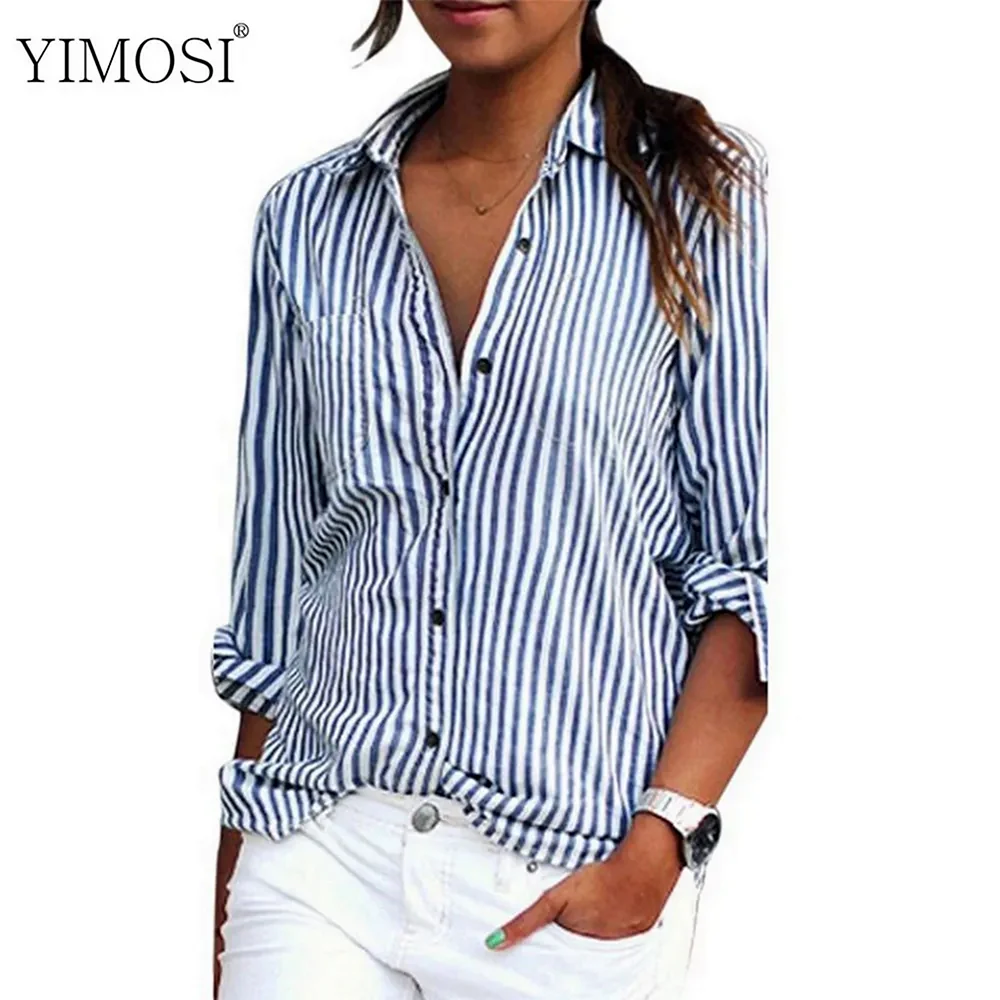 Рубашка в полоску женская