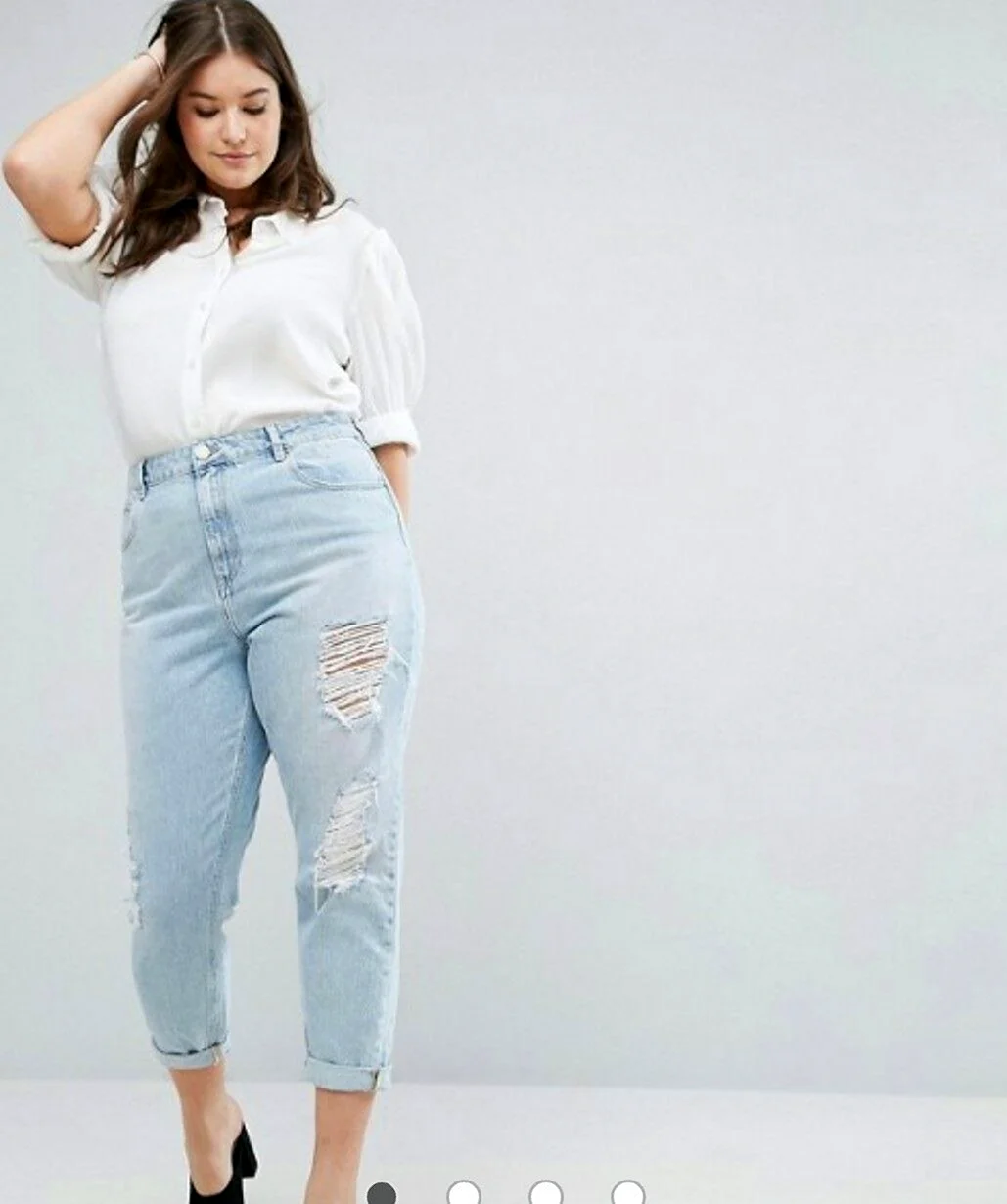 Мом джинс плюс сайз