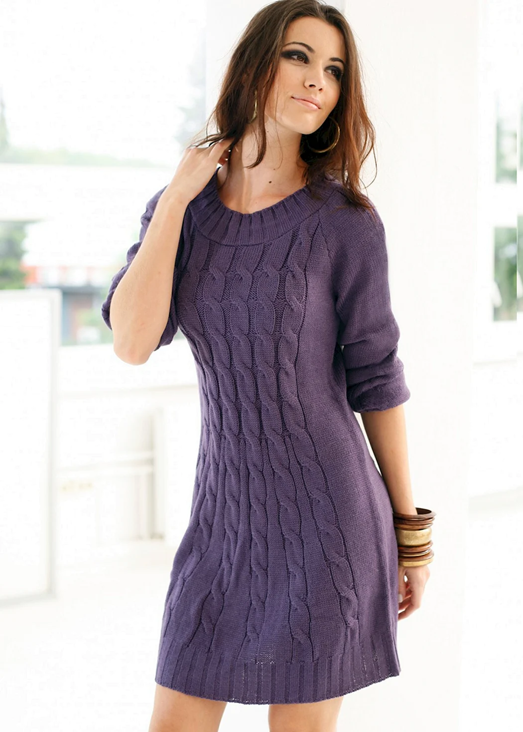 Платье спицами для женщин