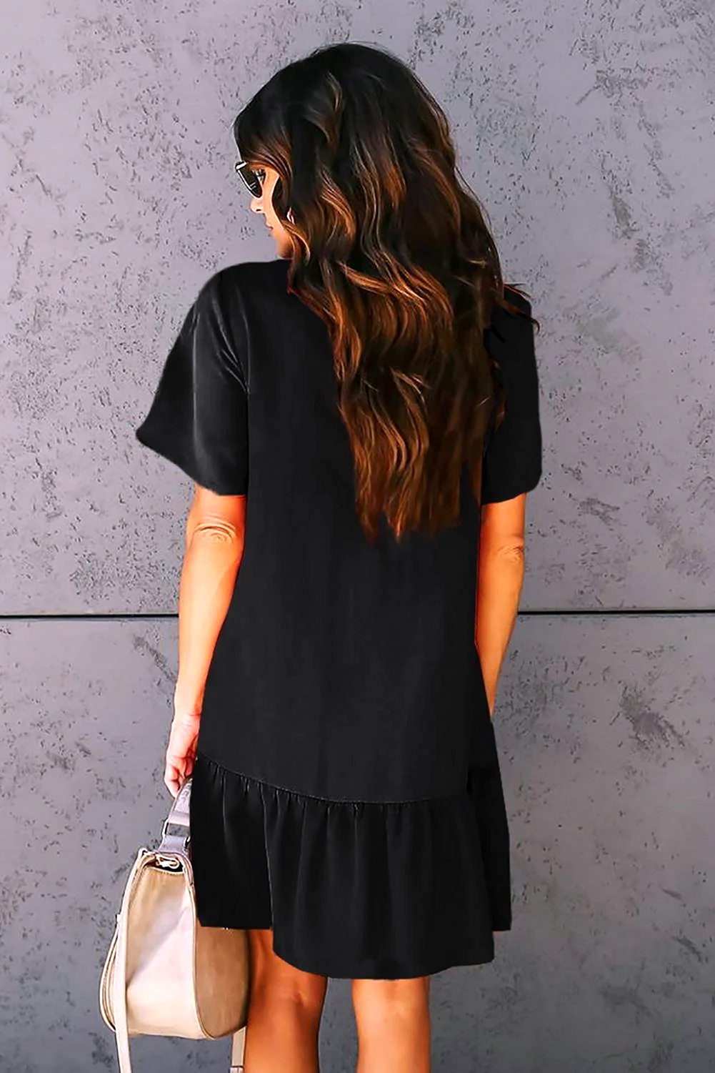 Черное платье трапеция