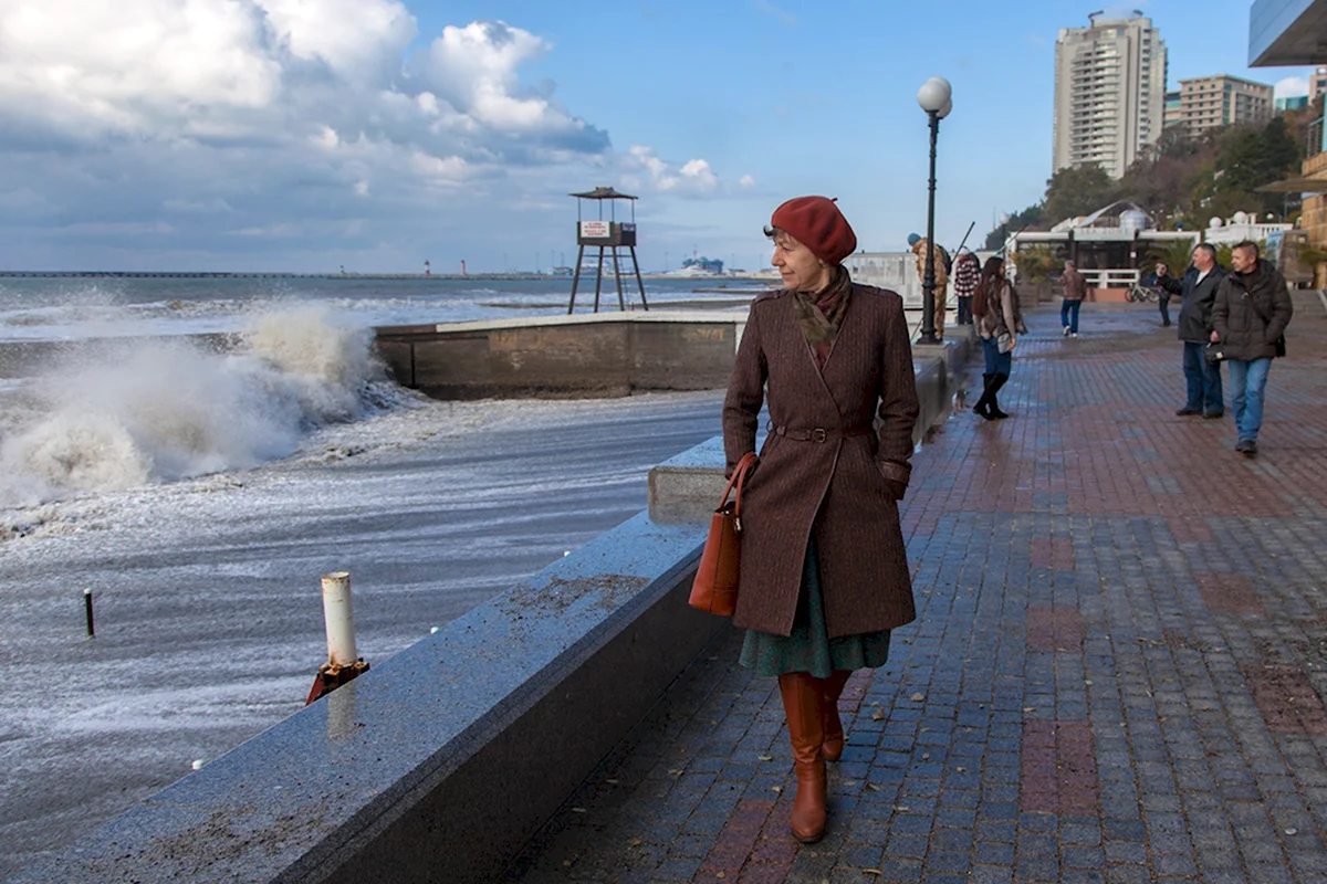 Набережная Сочи в декабре