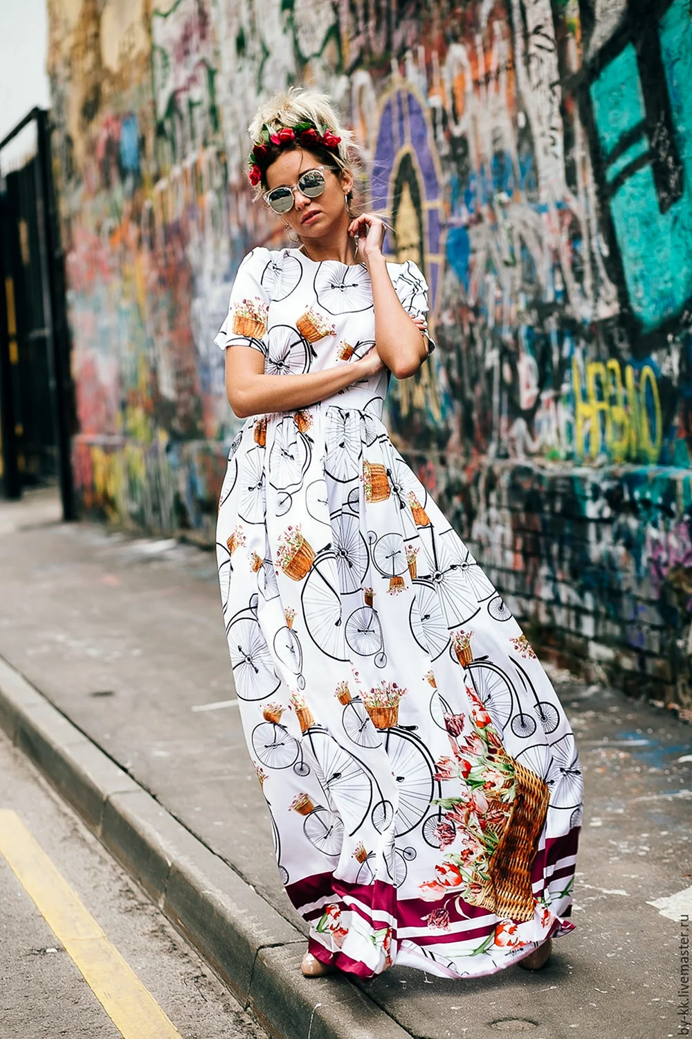 Платье с цветочным принтом